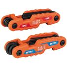Conjunto de chaves hexagonais dobráveis Klein Tools 70542 Metric e SAE 17-Key