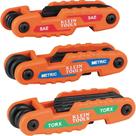 Conjunto de chaves hexagonais Klein Tools 70553 dobrável de 31 chaves métrico SAE