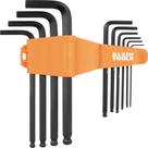 Conjunto de chaves hexagonais métricas Wrench Klein Tools BLS10M de 10 teclas Conjunto de chaves hexagonais métricas Wrench Klein Tools BLS10M de 10 teclas