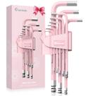 Conjunto de chaves hexagonais rosa COLFULINE, 9 peças, 1,5 a 10 mm