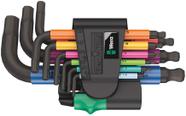 Conjunto de chaves hexagonais Wera 950/9 Hex-Plus multicolorido, 2 teclas L, 9 peças