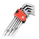 Conjunto de chaves Torx MAXPOWER de 9 peças Pro Grade Long Arm 6 Point Star