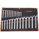 Conjunto de chaves VEVOR, combinação métrica de 25 peças, aço carbono de 6 a 32 mm