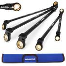 Conjunto de chaves WORKPRO Extra Long Flex-Head Ratcheting, 5 peças, 8-19 mm