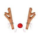 Conjunto De Chifres De Rena E Nariz Engraçados Para Carro Com Sinos Para Decoração De Teto De Natal Conjunto De Chifres De Rena E Nariz Engraçados Para Carro Com Sinos Para Decoração De Teto De Natal