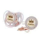 Conjunto de Chupeta e Clipe MIYOCAR - Bling Dourado e Prateado - Livre de BPA Conjunto de Chupeta e Clipe MIYOCAR - Bling Dourado e Prateado - Livre de BPA