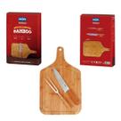 Conjunto De Churrasco 3 Peças De Bamboo Garfo E Faca Mor Conjunto De Churrasco 3 Peças De Bamboo Garfo E Faca Mor