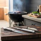 Conjunto de Churrasco com 3 Peças - Faca, Garfo e Chaira Conjunto de Churrasco com 3 Peças - Faca, Garfo e Chaira