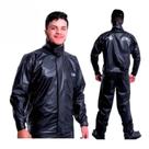 Conjunto de Chuva Unissex para Motoqueiro/Motoboy Pantaneiro Tornado PVC Impermeável, Alta Qualidade / EGG / Preto