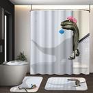 Conjunto de chuveiro de banheiro Funny Dinosaur Waterproof 4 unidades