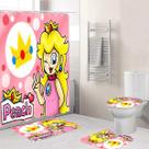 Conjunto de chuveiro Princess Peach's Toadstoois Anime Waterproof