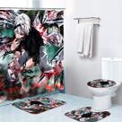 Conjunto de chuveiro Tokyo Ghouls Kanekis Kens Anime Waterproof 4 unidades