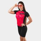 Conjunto de Ciclismo Feminino - Camisa Rosa Estrelado (PRO) e Bermuda GEL
