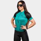 Conjunto de Ciclismo Feminino - Camisa Way Fresh Verde Capri e Bermuda Espuma Way