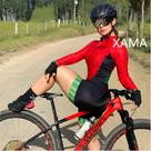 Conjunto De Ciclismo Feminino De Manga Longa Com Design De Macaco Para O Verão, Roupa De Trabalho Conjunto De Ciclismo Feminino De Manga Longa Com Design De Macaco Para O Verão, Roupa De Trabalho