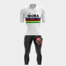 Conjunto de Ciclismo Masculino Camisa PRO e Calça Forro Gel Camiseta com Bolsos Traseiros Manga Curta Zíper Respirável e Proteção Uv
