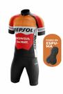 Conjunto de Ciclismo Masculino- Camisa Repsol e Bermuda Espuma