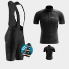 Conjunto de Ciclismo Masculino- Camisa Way Fresh Preto e Bretelle GEL