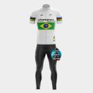 Conjunto de Ciclismo Masculino Cmaisa PRO e Calça Forro Gel Bolsos Laterais Camiseta Manga Curta Bolsos Traseiro Proteçã