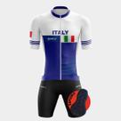 Conjunto de Ciclismo TR4 PREMIUM- Camisa Itália Azul e Bermuda de Espuma (Way)