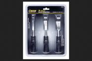 Conjunto de cinzéis de madeira ACE de 3 peças Steelgrip 1/2", 3/4", 1"
