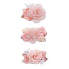 Conjunto de clipes de cabelo de flores OOSAKU, 3 peças de laço floral leve