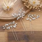 Conjunto de clipes de cabelo de noiva Waydress Crystal Rhinestone, 6 peças Conjunto de clipes de cabelo de noiva Waydress Crystal Rhinestone, 6 peças