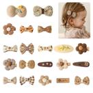 Conjunto de clipes de cabelo para bebês, 20 unidades, panpinmama, pequenos laços de 5 cm