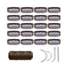 Conjunto de clipes de peruca YANTAISIYU, 20 peças, marrom escuro, 3,2 cm, em forma de U Conjunto de clipes de peruca YANTAISIYU, 20 peças, marrom escuro, 3,2 cm, em forma de U