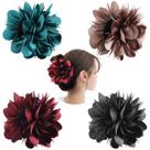 Conjunto de clipes Hair Claw Cinaci Satin Big Flower para mulheres e meninas