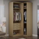 Conjunto de Closet Modulado de Canto 134x85cm com 3 Gavetas Infinity Genialflex