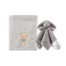 Conjunto de cobertores de bebê CREVENT cinza 76x102cm com cobertor de segurança