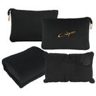 Conjunto de cobertores e travesseiros de viagem CLEXION 300 GSM de lã macia