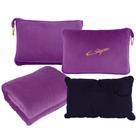 Conjunto de cobertores e travesseiros de viagem CLEXION 300 GSM de lã macia