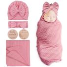 Conjunto de cobertores para bebês DRESHOW 80x90 cm para meninas, 4 peças