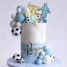 Conjunto de cobertura de bolo UFROMSKY Soccer com 6 bolas de futebol e 20 bolas Conjunto de cobertura de bolo UFROMSKY Soccer com 6 bolas de futebol e 20 bolas
