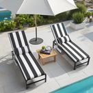 Conjunto de Cojines para Tumbona Pellebant para Exterior con Almohada para la Cabeza