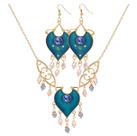 Conjunto de Colar com Pingente da Princesa Jasmine e Brincos