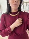 Conjunto de colar e brinco folheado a ouro e prata maximalista de mola Conjunto de colar e brinco folheado a ouro e prata maximalista de mola