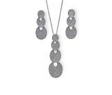 conjunto de colar e brinco prata 925 zircônias conjunto de colar e brinco prata 925 zircônias