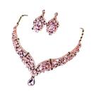 Conjunto De Colar E Brincos Ajustáveis Com Cristais Brilhantes Para Noivas, Com Strass Em Forma De Conjunto De Colar E Brincos Ajustáveis Com Cristais Brilhantes Para Noivas, Com Strass Em Forma De