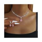 Conjunto De Colar E Brincos Em Forma De Gota d'Água Para Mulheres, Acessórios Para Casamento E