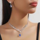 Conjunto De Colar E Brincos Em Forma De Gota De Água Para Mulheres, Acessórios Para Casamento E