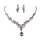 Conjunto De Colar E Brincos Femininos De Luxo Com Pingente Gota D'água - Acessórios De Noiva Para