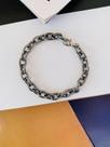 Conjunto de Colar e pulseira banhada a Ródio Negro Unissex