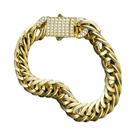 Conjunto De Colar E Pulseira Cubana Estilo Hip Hop Punk Banhado a Ouro 14K Joias Robustas Conjunto De Colar E Pulseira Cubana Estilo Hip Hop Punk Banhado a Ouro 14K Joias Robustas