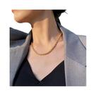 Conjunto De Colar E Pulseira Em Aço Inoxidável Cor Dourada Para Mulheres E Meninas, Acessórios De