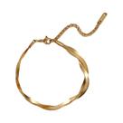 Conjunto De Colar E Pulseira Feminino Em Aço Inoxidável Banhado a Ouro, À Prova d'Água, Com Corrente Conjunto De Colar E Pulseira Feminino Em Aço Inoxidável Banhado a Ouro, À Prova d'Água, Com Corrente