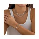 Conjunto De Colar E Pulseira Feminino Vintage Gótico Com Corrente De Cobra Multicamadas, Joias Conjunto De Colar E Pulseira Feminino Vintage Gótico Com Corrente De Cobra Multicamadas, Joias