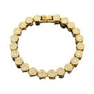 Conjunto De Colar E Pulseira Tennis Chain Hip Hop Com Strass Brilhante De 45CM Para Mulheres E
